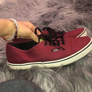Maroon Authentic Vans